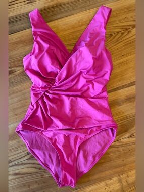 Jones New York Hot Pink One-Piece Swimsuit